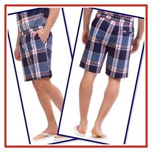U.S. Polo Assn Size S Blue Plaid Jogger Shorts